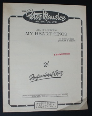 Image for (All of a sudden) My Heart Sings. Paul Anka