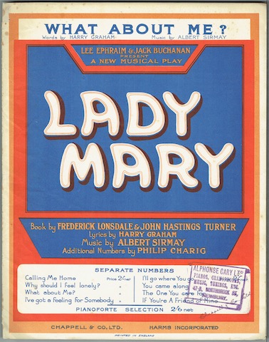 Image for What About Me? From "Lady Mary"