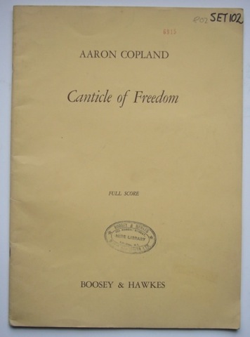 Image for Canticle of Freedom. Full Score