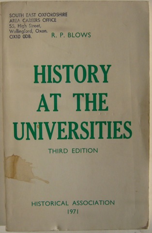 Image for History at the Universities.