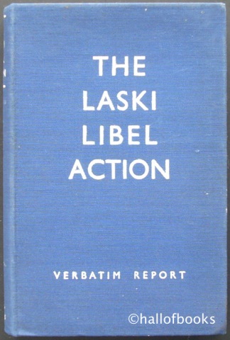 Image for Laski v. Newark Advertiser Co. Ltd. & Parlby. Verbatim Report.