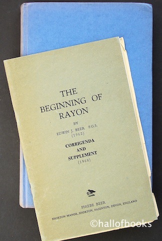 Image for &#34;The Beginning of Rayon, including Corrigenda and Supplement.&#34;