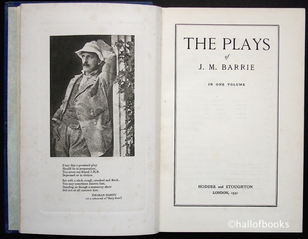 Image for The Plays of J. M. Barrie: In One Volume