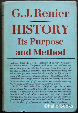 Image for History: Its Purpose And Method