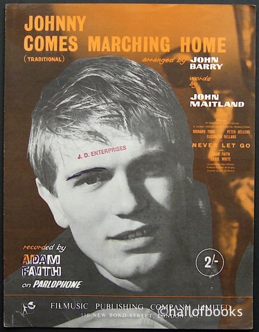 Image for Johnny Comes Marching Home (performed by Adam Faith in the film Never Let Go)