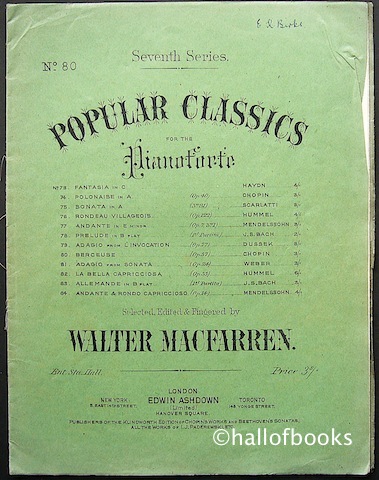 Image for "Popular Classics for the Pianoforte: Seventh Series, No.80"