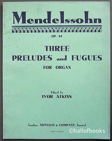 Image for Three Preludes and Fugues for Organ. Op. 37