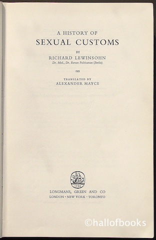 Image for A History of Sexual Customs