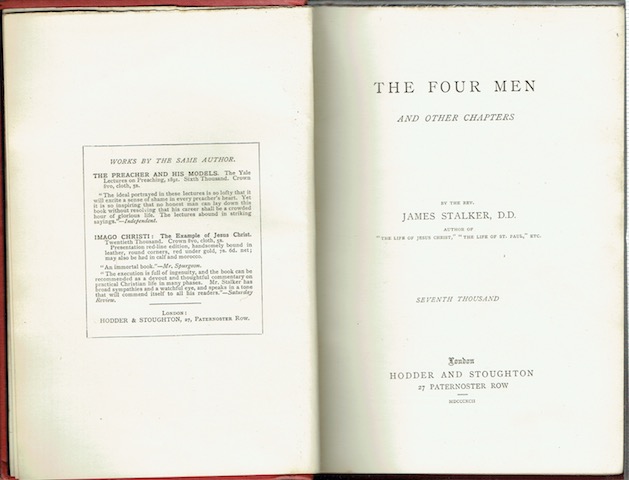 Image for The Four Men And Other Chapters