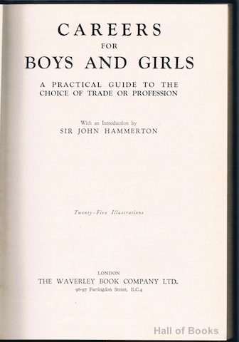 Image for Careers For Boys And Girls: A Practical Guide To The Choice Of Trade Or Profession