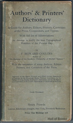 Image for Authors' & Printers' Dictionary