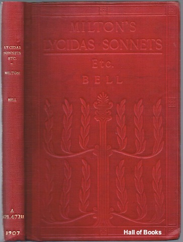 Image for &#34;Lycidas, Sonnets &c&#34;