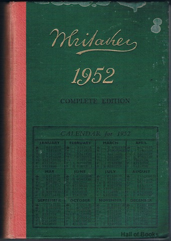 Image for &#34;1952 Whitaker's Almanac: General Election October 25, 1951 Supplement &#34;