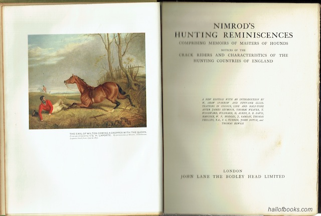 Image for "Nimrod's Hunting Reminiscences: Comprising Memoirs Of Masters Of Hounds, Notices Of The Crack Riders And Characteristics Of The Hunting Countries Of England"