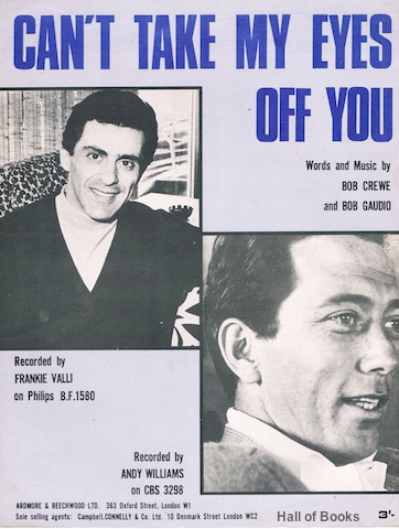 Image for "Can't Take My Eyes Of You, Recorded By Frankie Valli on Philips and Andy Williams on CBS"