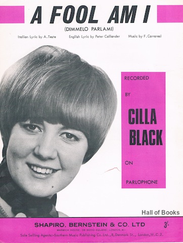 Image for &#34;A Fool Am I (Dimmelo Parlami), Recorded By Cilla Black&#34;