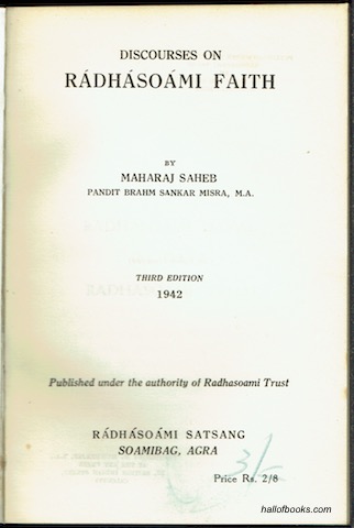Image for Discourses On Radhasoami Faith