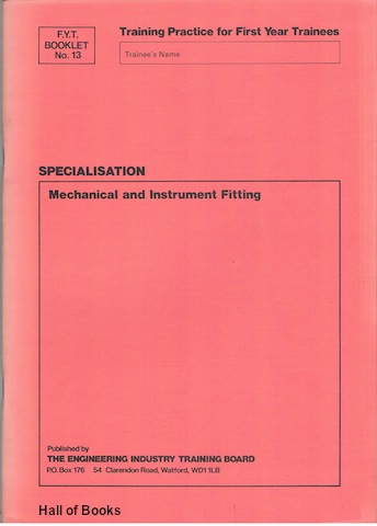 Image for Mechanical and Instrument Fitting. F.Y.T. Booklet No.13