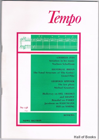 Image for Tempo: A Quarterly Review Of Modern Music. No.138 - September 1981
