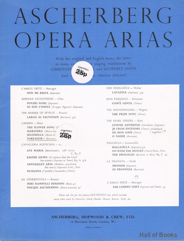 Image for &#34;Toreador! (Gentlemen, your proud toast) from Carmen. Ascherberg Opera Arias&#34;