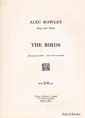 Image for The Birds: Song With Piano. Low Voice In E Minor