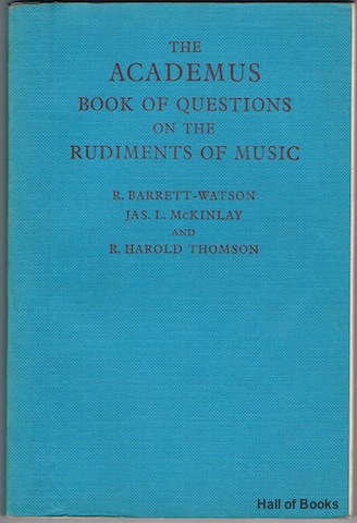 Image for The Academus Book Of Questions On The Rudiments Of Music