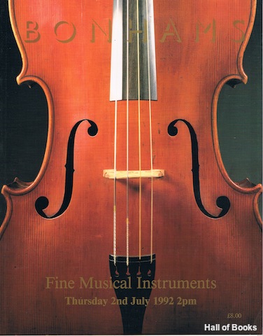 Image for Fine Musical Instruments. Thursday 2nd July 1992. Auction Catalogue