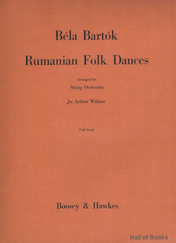 Image for Rumanian Folk Dances: Arranged For String Orchestra By Arthur Willner. Full Score