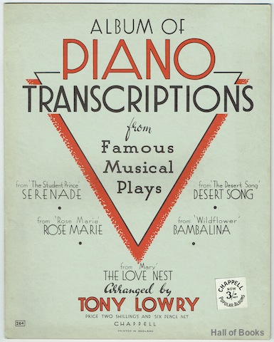 Image for Album Of Piano Transcriptions From Famous Musical Plays