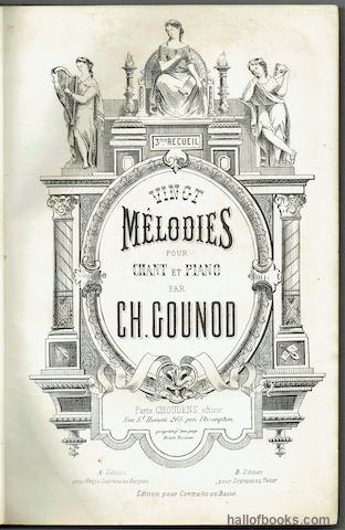 Image for Vingt Melodies Pour Chant et Piano: 3me Recueil; et Vingt Melodies Pour Chant et Piano: 4me Recueil. Edition pour Mezzo-Soprano ou Baryton