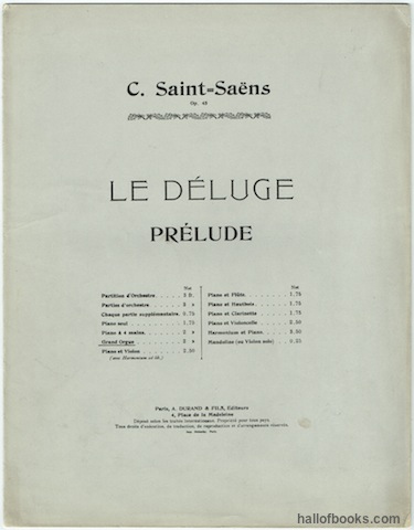 Image for Le Deluge: Prelude Op. 45. Transcrit Pour L'Orgue Par Alex Guilmant