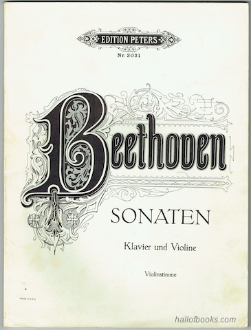 Image for Sonaten fur Klavier und Violine: Violinstimme (Edition Peters Nr. 3031)