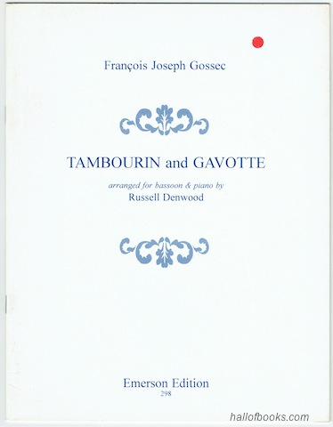 Image for Tambourin And Gavotte Arranged For Bassoon And Piano