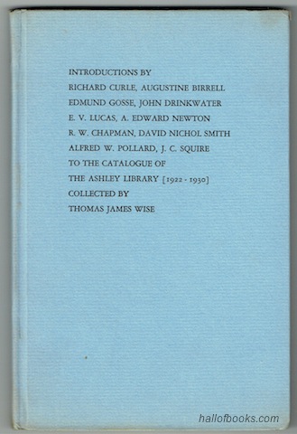 Image for Introductions To The Catalogue Of The Ashley Library (1922-1930) Collected By Thomas James Wise