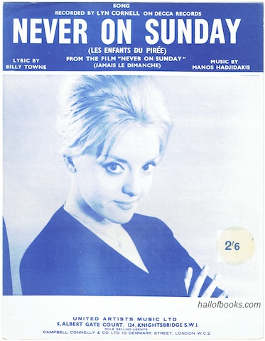 Image for Never On Sunday (Les Enfants Du Piree) Recorde By Lyn Cornell