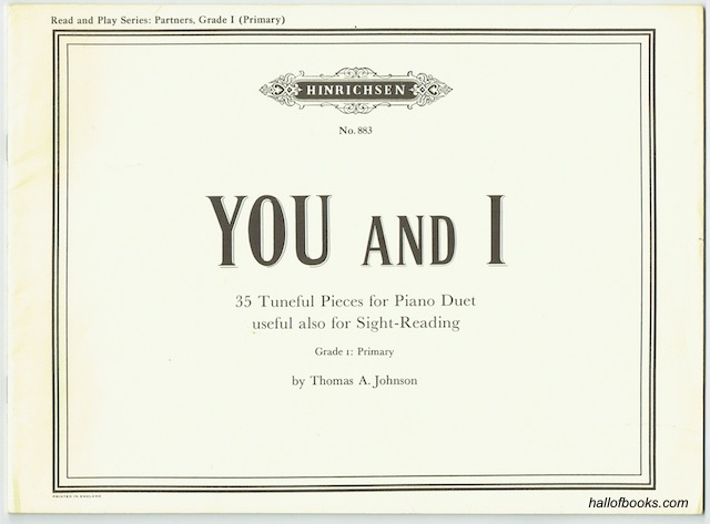 Image for You and I: 35 Tuneful Pieces For Piano Duet, Useful Also For Sight-Reading