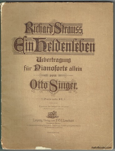 Image for Ein Heldenleben Op. 40: Verbertragung fur Pianoforte allein von Otto Singer
