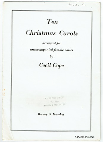 Image for Ten Christmas Carols Arranged For Unaccompanied Female Voices By Cecil Cope