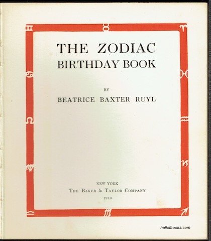 Image for The Zodiac Birthday Book