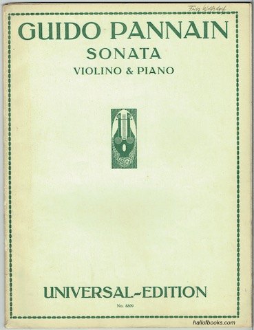 Image for Sonata per Violino e Pianoforte (Universal Edition No. 8809)