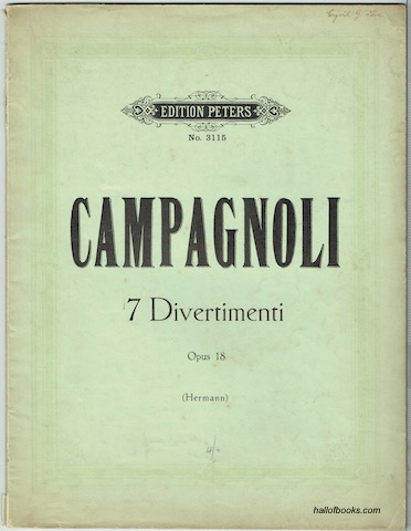 Image for 7 Divertimenti Op. 18. Sept Divertissements pour Violon Compose Pour L'Exercise Des Sept Principales Positions (Edition Peters No. 3115)