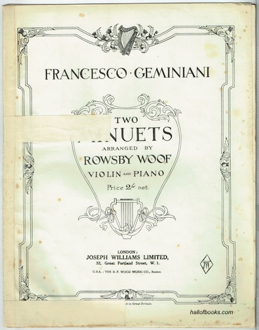 Image for Two Minuets Arranged By Rowsby Woof for Violin and Piano