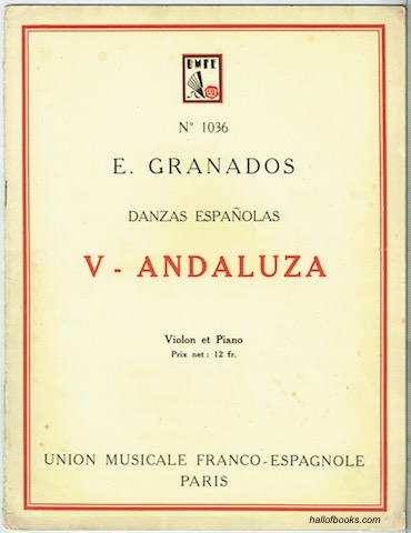 Image for Danzas Españolas V: Andaluza. Violin et Piano (UMFE No. 1036)