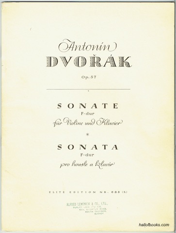 Image for Op. 57 Sonate F dur, Fa majeur, F major: Violin & Piano (Elite Edition Nr. 685)