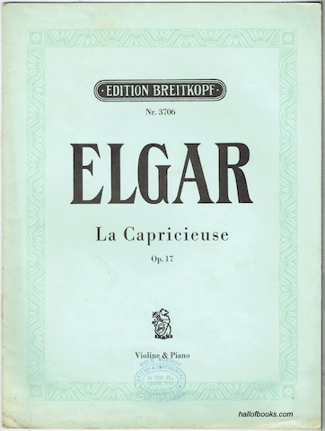 Image for La Capricieuse: Morceau de Genre fur Violine und Pianoforte, op. 17. (Edition Breitkopf Nr. 3706)