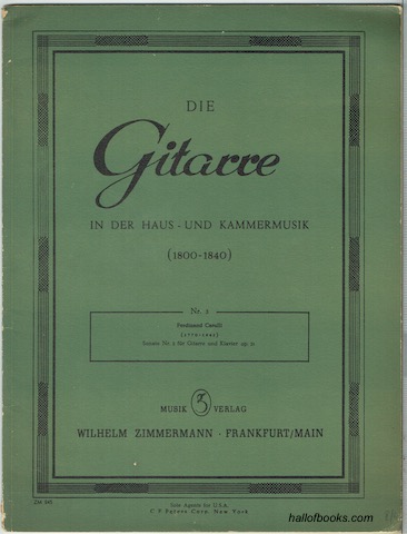 Image for Die Gitarre In Der Haus - Und Kammermusik (1800-1840) Nr. 3: Ferdinand Carulli (1770-1841) Sonata Nr. 2 fur Gitarre und Klavier op. 21