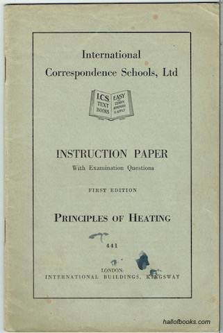Image for Instruction paper With Examination Questions: Principles Of Heating (First Edition)