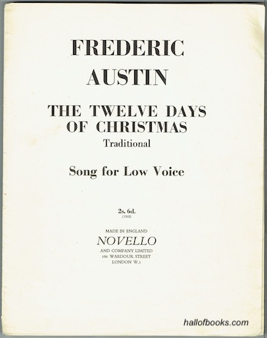 Image for The Twelve Days Of Christmas: Traditional Song For Low Voice