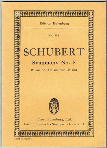 Image for Symphony No. 5, B flat major. Edition Eulenburg No. 508