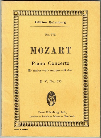 Image for Concerto B Flat Major For Pianoforte And Orchestra, K-V. No. 595, With Mozart's Cadenzas. (Edition Eulenburg No. 775)